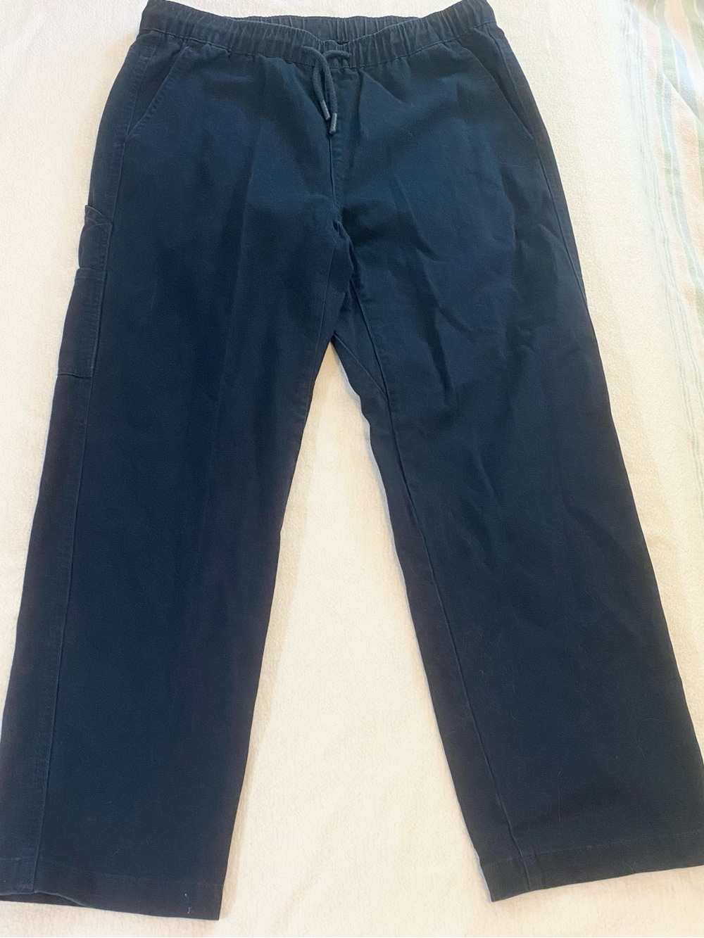 Far West Carpenter Pants Work Wear Womens  Small Navy Pull On